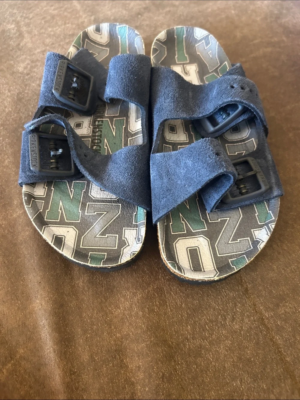 Birkenstock Kids Arizona Suede Sandals in Navy